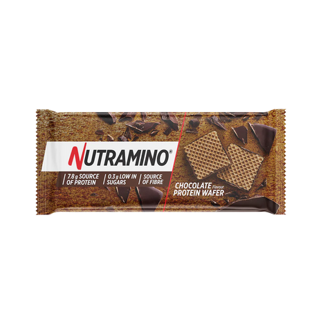 Napolitane proteice | LOW SUGAR | (wafer) Nutramino Nutra-go Chocolate  | 8g proteine/napolitana | 12buc/cutie