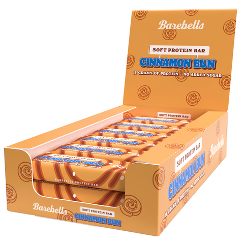 Batoane proteice BAREBELLS SOFT aroma Cinnamon Bun (scortisoara) | FARA ZAHAR ADAUGAT | cutie 12 buc (preț cu tva inclus)