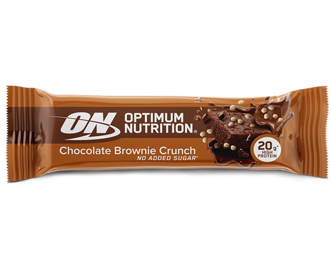 Batoane proteice Optimum Nutrition bar | chocolate brownie crunch | 20g proteine/baton | 10 buc/cutie