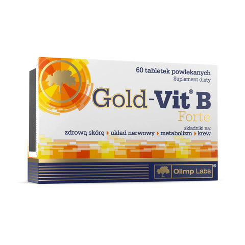 Complex vitamina B12 B6 B2 B1 Acid folic, niacina, Forte Gold Vit B | Olimp Labs | 60 tabs (60 portii)