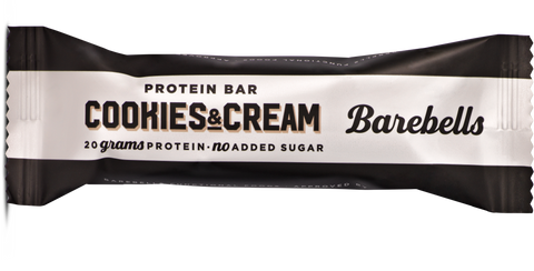 (NOU!) FARA ZAHAR ADAUGAT | Batoane proteice BAREBELLS aroma cookies & cream | 20g proteine/baton | 12 buc/cutie