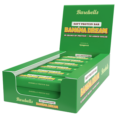 Batoane proteice BAREBELLS SOFT aroma Banana Dream | FARA ZAHAR ADAUGAT | cutie 12 buc (preț cu tva inclus)