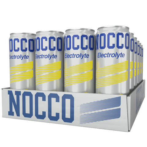 NOCCO bautura ELECTROLITI aroma lamaie si lime 355ml | fara zahar | cu electroliti, magneziu, potasiu, vitamine si cofeina | bax de 24 buc (SGR), pret cu TVA inclus