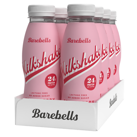 Shake proteic BAREBELLS, aroma căpșuni | 330ml | bax de 8 buc (pret cu tva inclus)