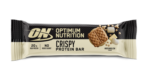 Batoane proteice Optimum Nutrition crisp bar | marshmallow | 20g proteine/baton | 10 buc/cutie