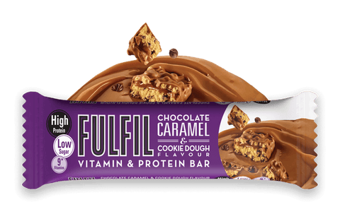 (nou!) Batoane proteice + Vitamine | Fulfil Nutrition | choco caramel cookie | 20g proteine/baton + 9 vitamine | 15batoane/cutie