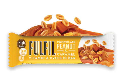 (nou!) Batoane proteice + Vitamine | Fulfil Nutrition | choco peanut caramel | 20g proteine/baton + 9 vitamine | 15batoane/cutie