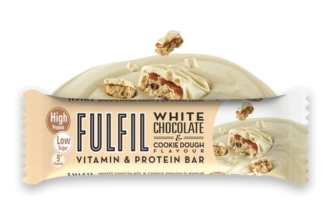 (nou!) Batoane proteice + Vitamine | Fulfil Nutrition | white choco cookie | 20g proteine/baton + 9 vitamine | 15batoane/cutie