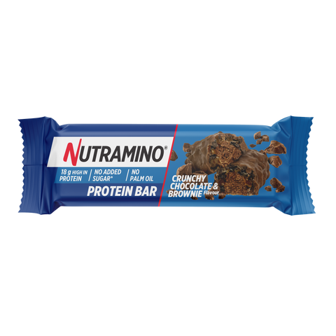 Batoane proteice Nutramino Crunchy Chocolate Brownie | 18g proteine/baton | 12buc/cutie